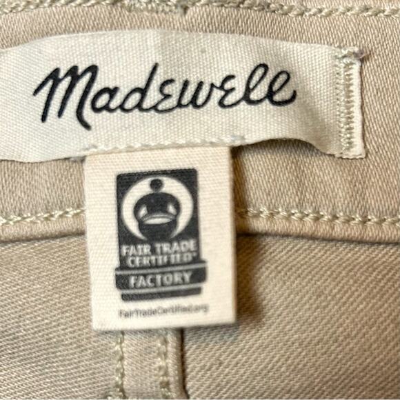 Madewell Mid-Rise Kick Out Jeans Coated Edition Size 29 Summer Dune Sand Stretch - Picture 4 of 8